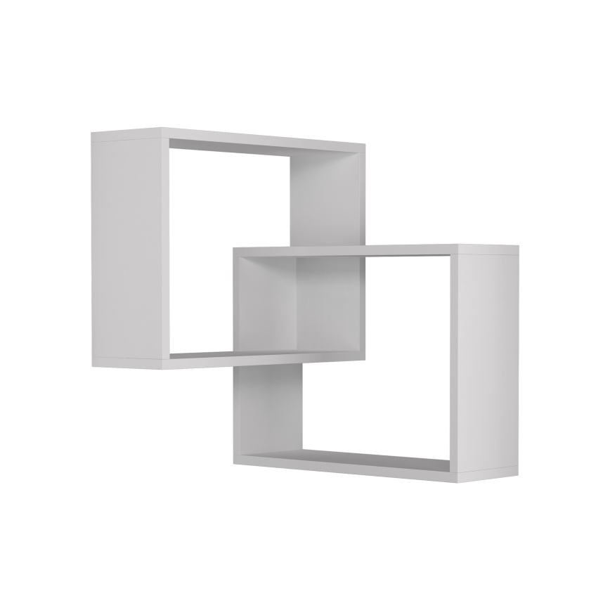 Seinäkulmahylly RING 68x68 cm valkoinen