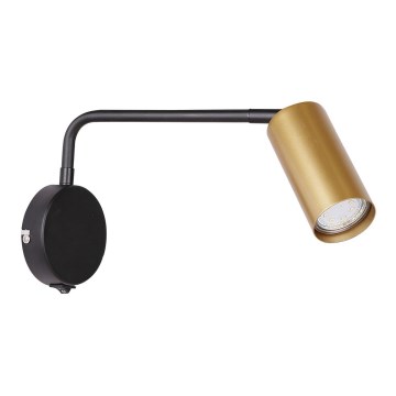 Seinälamppu TINA 1xGU10/15W/230V musta/kulta