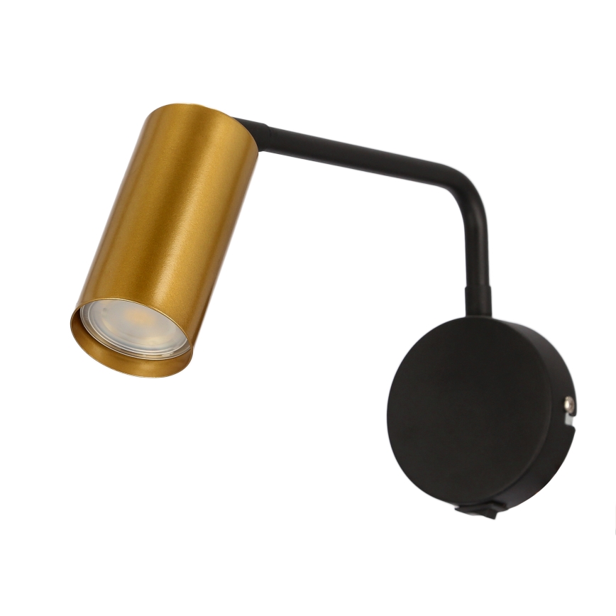 Seinälamppu TINA 1xGU10/15W/230V musta/kulta