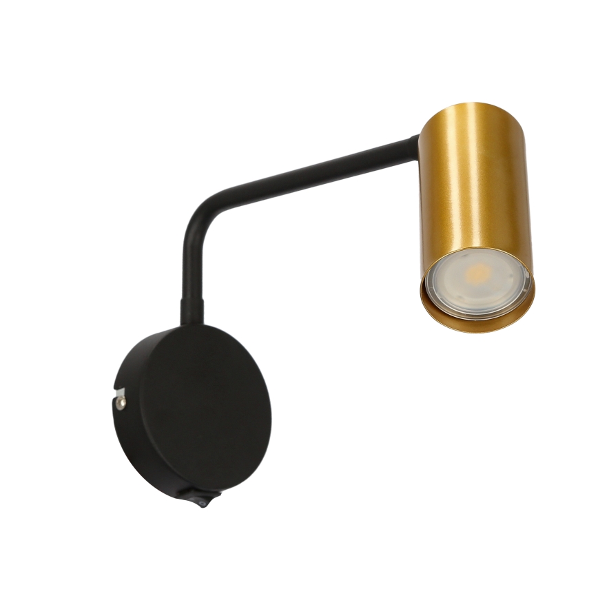 Seinälamppu TINA 1xGU10/15W/230V musta/kulta