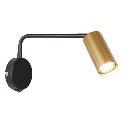 Seinälamppu TINA 1xGU10/15W/230V musta/kulta