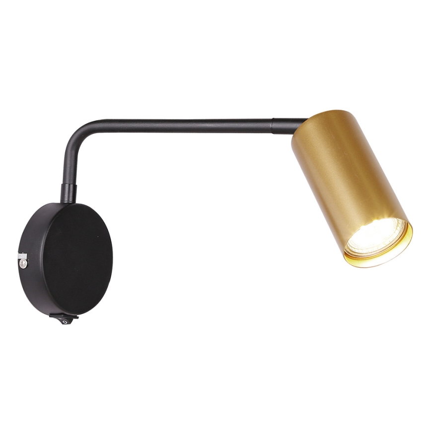 Seinälamppu TINA 1xGU10/15W/230V musta/kulta