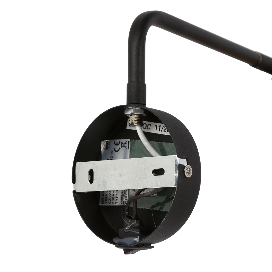 Seinälamppu TINA 1xGU10/15W/230V musta/kulta