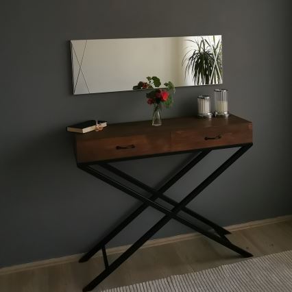 Seinäpeili 105x35 cm hopea