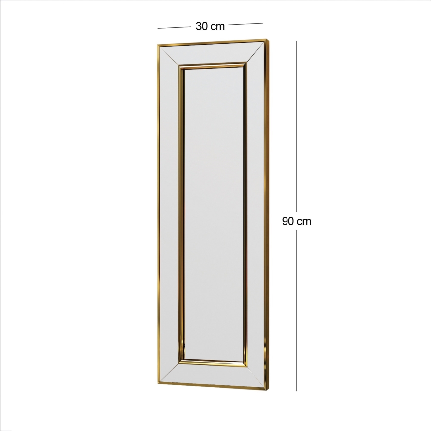 Seinäpeili CARLOS 90x30 cm kulta