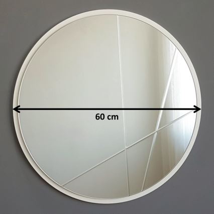 Seinäpeili d. 60 cm hopea