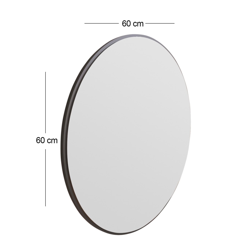 Seinäpeili OZZE halkaisija 60 cm musta