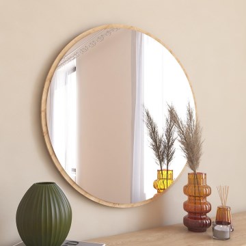 Seinäpeili OZZE halkaisija 60 cm ruskea