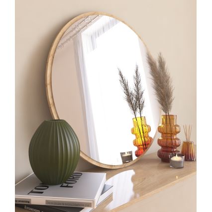 Seinäpeili OZZE halkaisija 60 cm ruskea