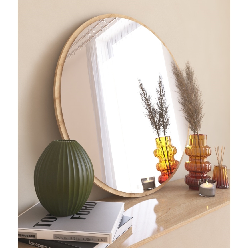 Seinäpeili OZZE halkaisija 60 cm ruskea