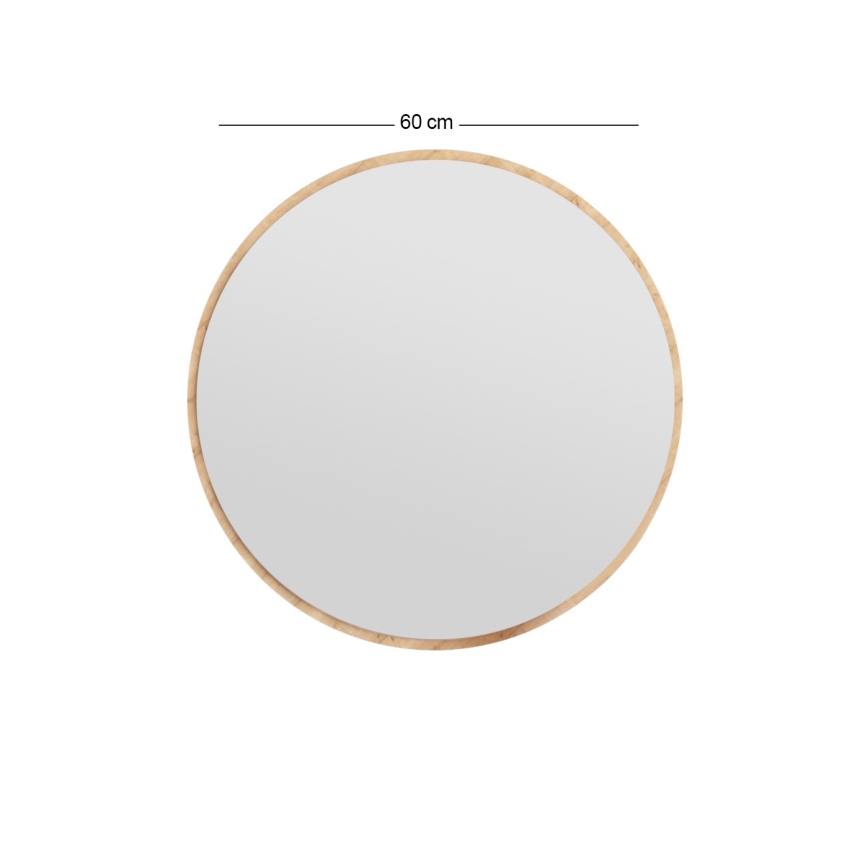 Seinäpeili OZZE halkaisija 60 cm ruskea
