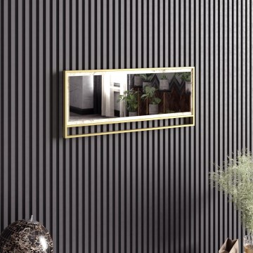 Seinäpeili POLKA 37,8x90 cm kulta