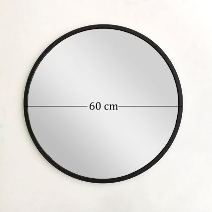 Seinäpeili SIYAH halkaisija 60 cm musta