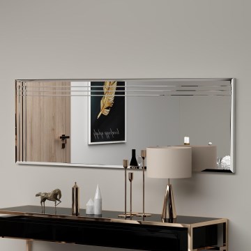 Seinäpeili TRIO 120x40 cm kiiltävä kromi