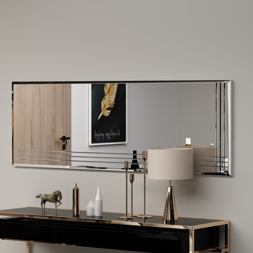 Seinäpeili TRIO 120x40 cm kiiltävä kromi
