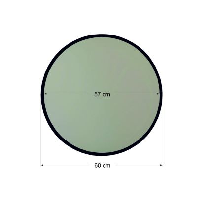 Seinäpeili YUVARLAK halkaisija 60 cm musta