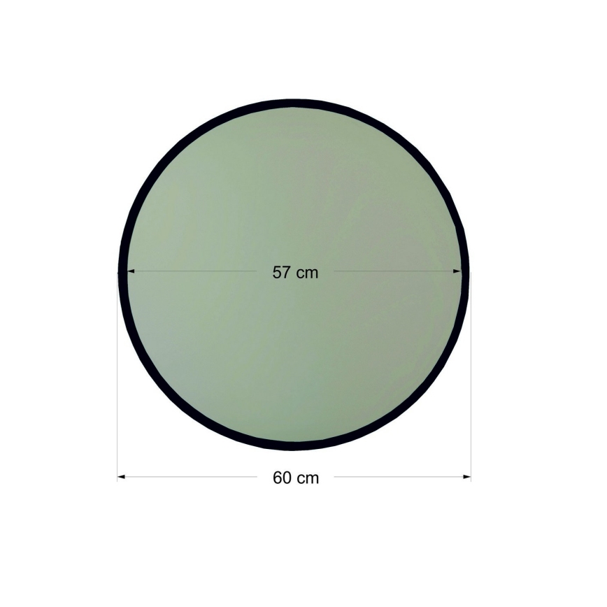 Seinäpeili YUVARLAK halkaisija 60 cm musta