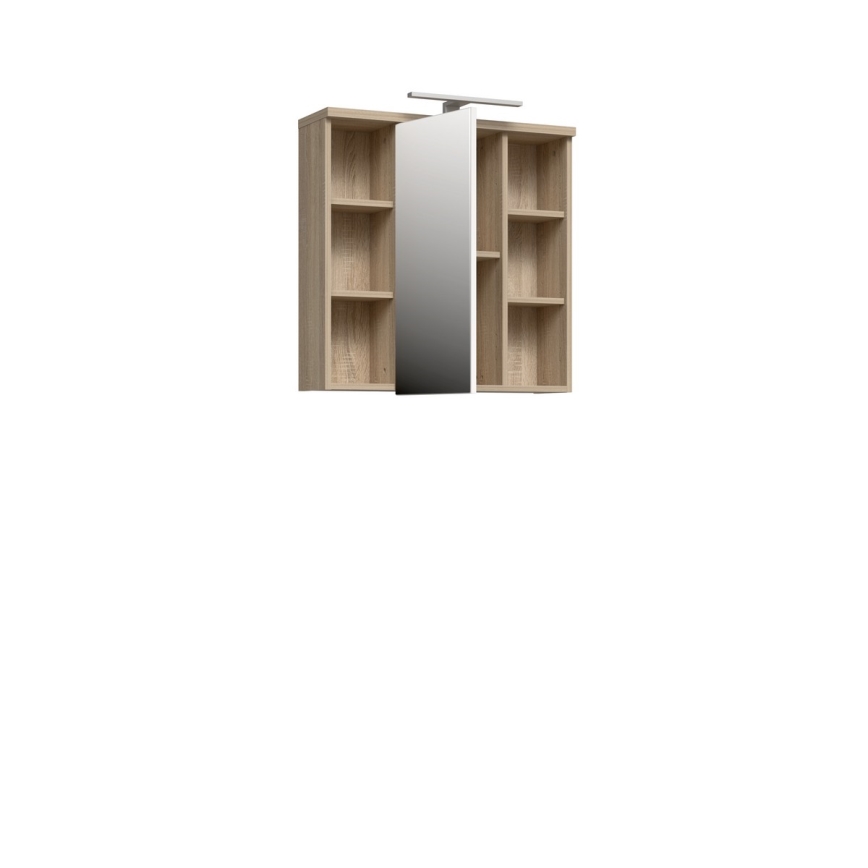 Seinäpeilikaappi VENOM, valkoinen/sonoma-tammi