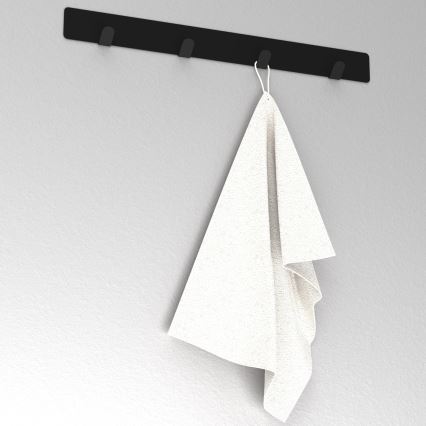 Seinäpyyheripustin 40 cm musta