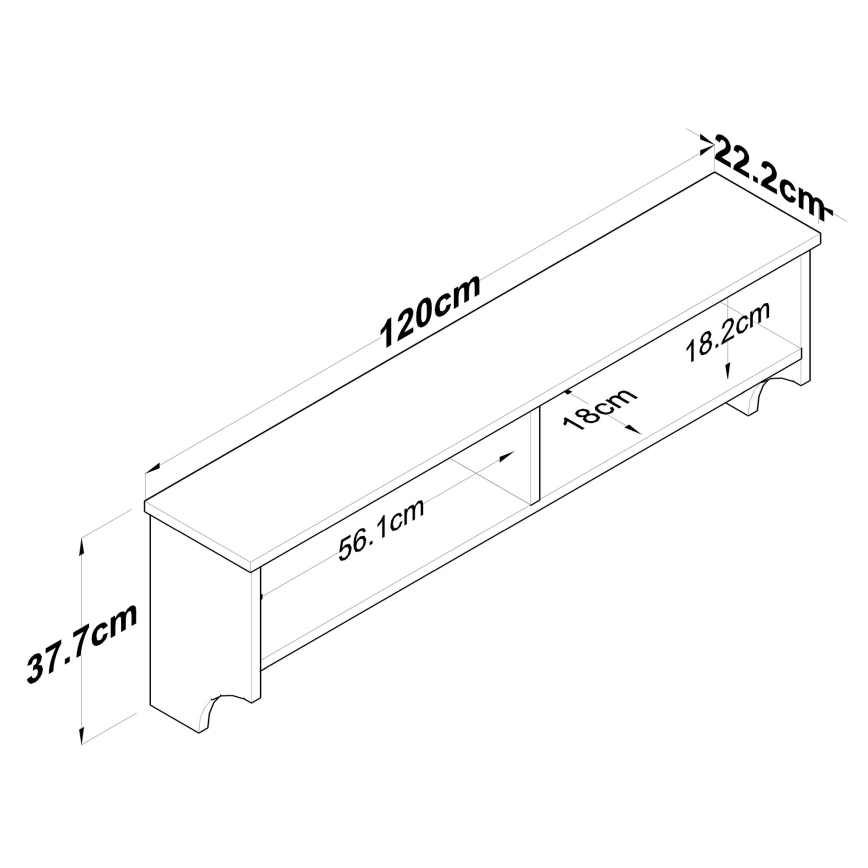 Seinäripustin RANI 120x37,2 cm valkoinen/beige