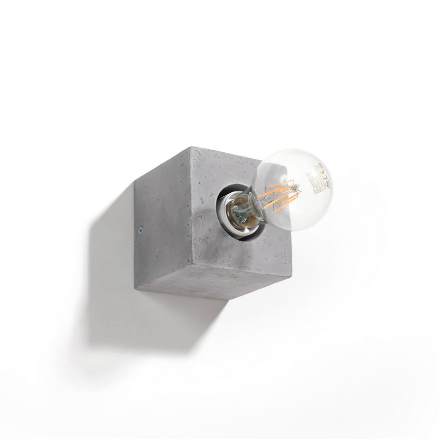 Seinävalaisin ABEL 1xE27/60W/230V betoni