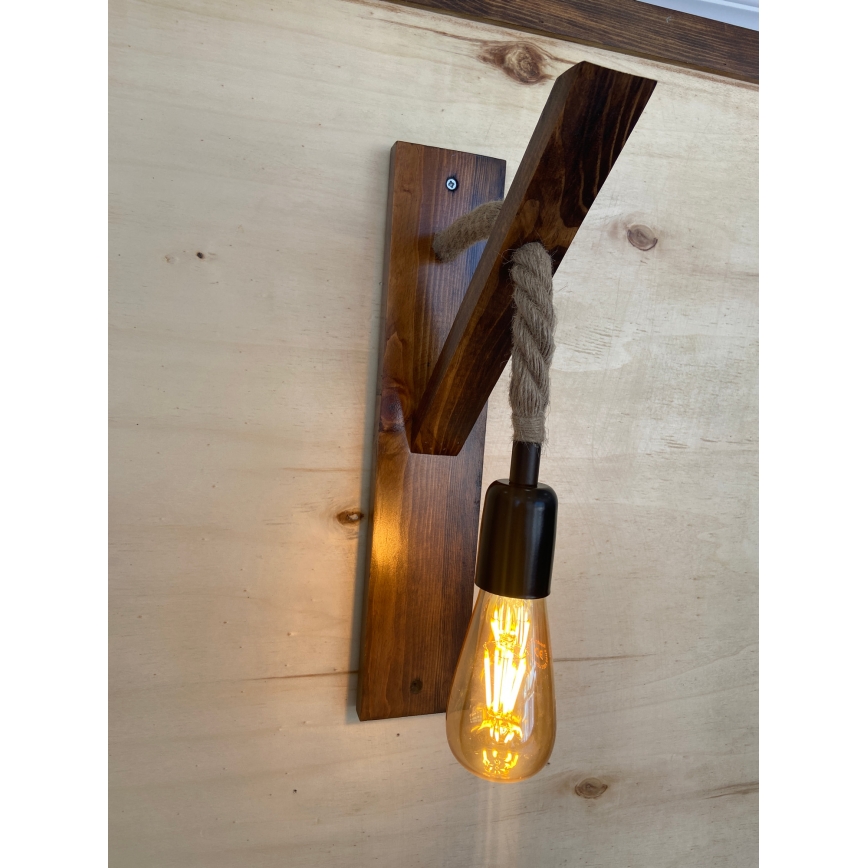 Seinävalaisin AHSAP 1xE27/40W/230V mänty/pähkinä