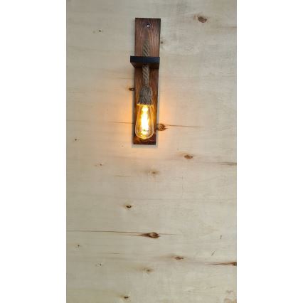 Seinävalaisin AHSAP 1xE27/40W/230V mänty pähkinä