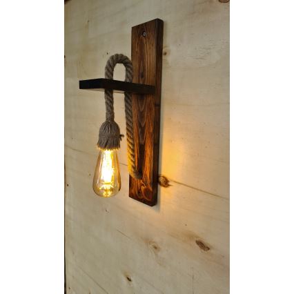 Seinävalaisin AHSAP 1xE27/40W/230V mänty pähkinä