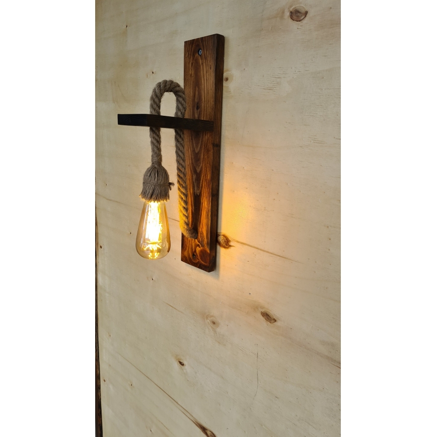 Seinävalaisin AHSAP 1xE27/40W/230V mänty pähkinä