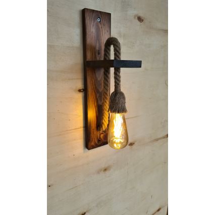 Seinävalaisin AHSAP 1xE27/40W/230V mänty pähkinä
