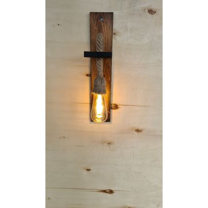 Seinävalaisin AHSAP 1xE27/40W/230V mänty pähkinä