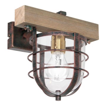 Seinävalaisin ANDER 1xE27/60W/230V vaaleanruskea