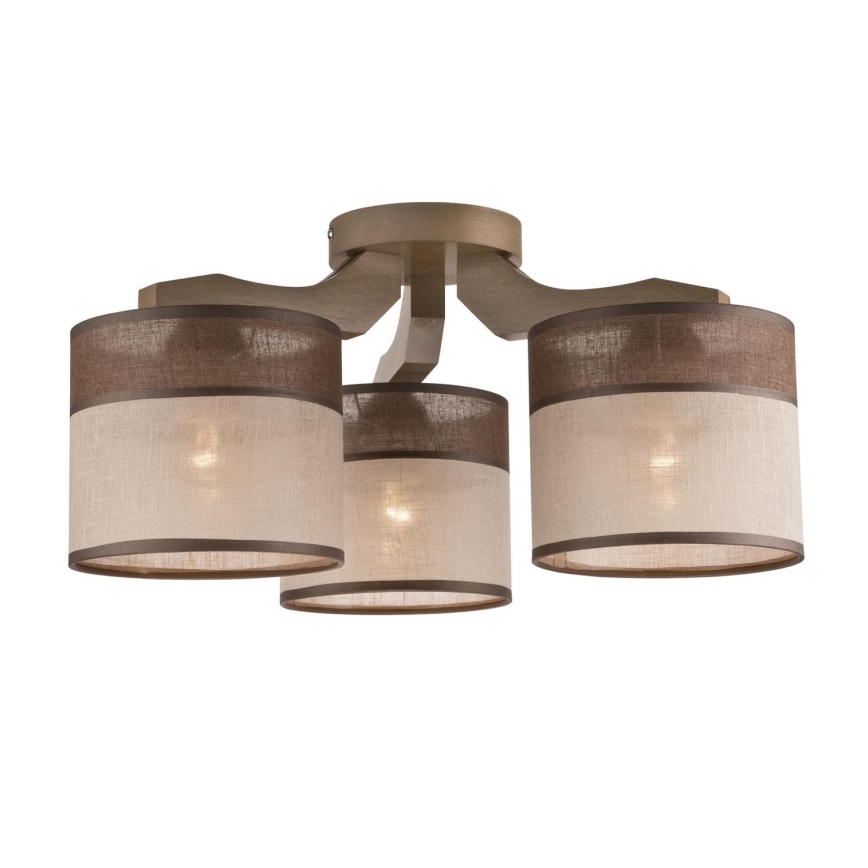 Seinävalaisin ANDREA 3xE27/60W/230V pyökki