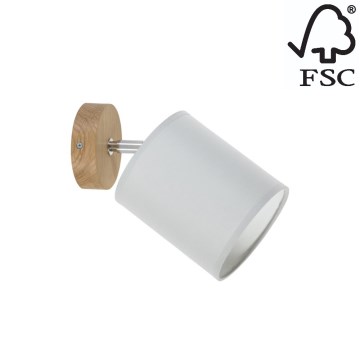 Seinävalaisin APRILLIA 1xE27/25W/230V tammi harmaa - FSC-sertifioitu