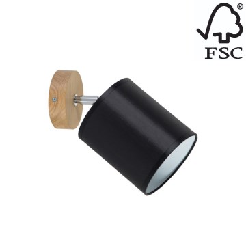Seinävalaisin APRILLIA 1xE27/25W/230V tammi musta - FSC-sertifioitu