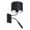 Seinävalaisin ARDEN 1xE27/60W+1xG9/8W/230V musta/valkoinen