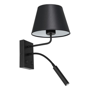 Seinävalaisin ARDEN 1xE27/60W+1xG9/8W/230V musta/valkoinen