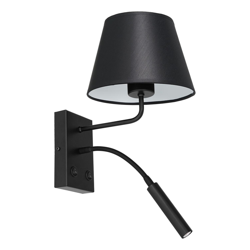 Seinävalaisin ARDEN 1xE27/60W+1xG9/8W/230V musta/valkoinen
