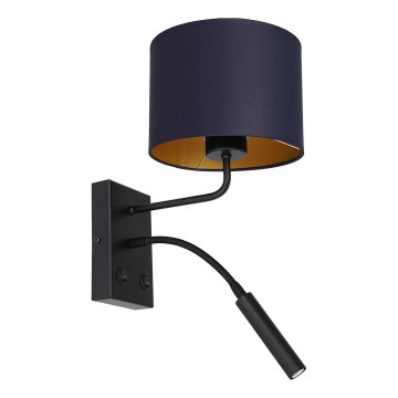 Seinävalaisin ARDEN 1xE27/60W+1xG9/8W/230V sininen