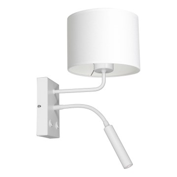 Seinävalaisin ARDEN 1xE27/60W+1xG9/8W/230V valkoinen