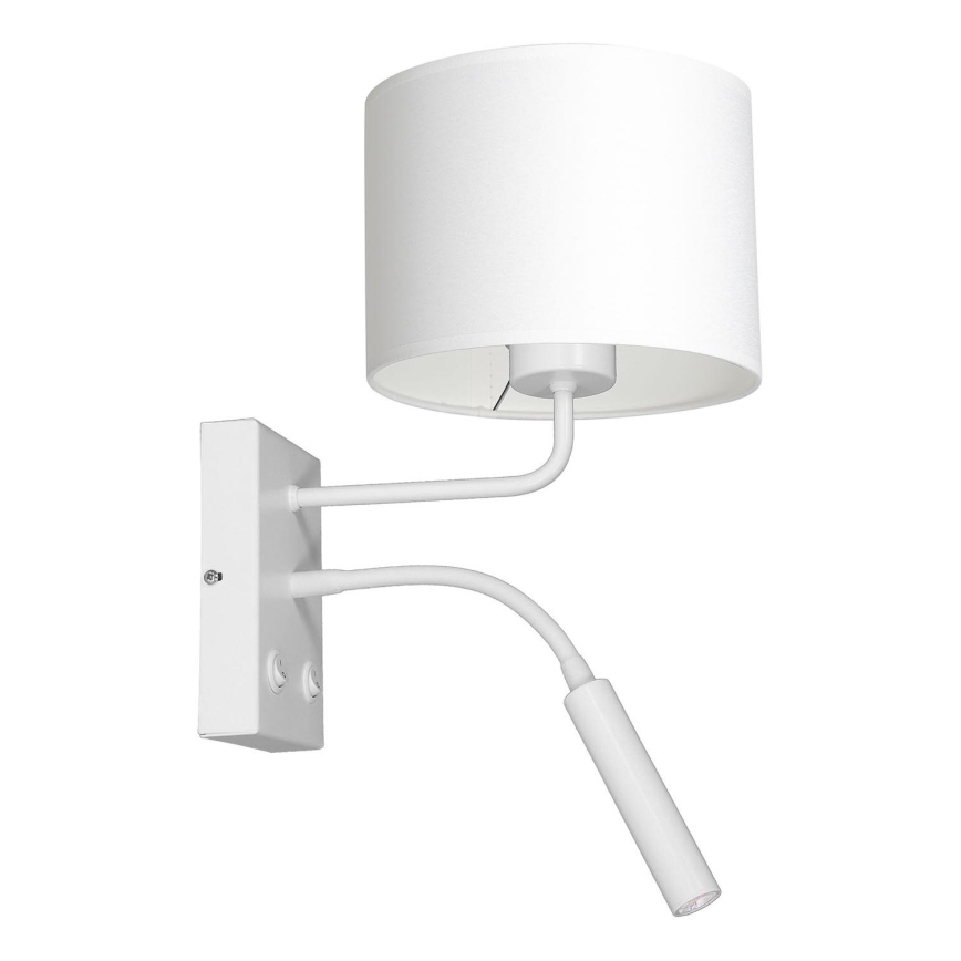 Seinävalaisin ARDEN 1xE27/60W+1xG9/8W/230V valkoinen
