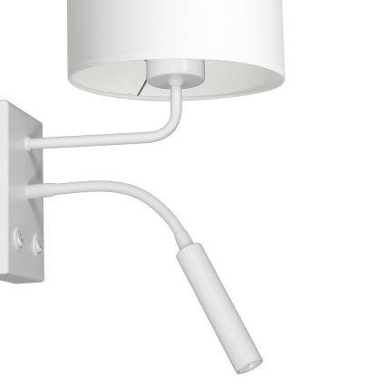 Seinävalaisin ARDEN 1xE27/60W+1xG9/8W/230V valkoinen