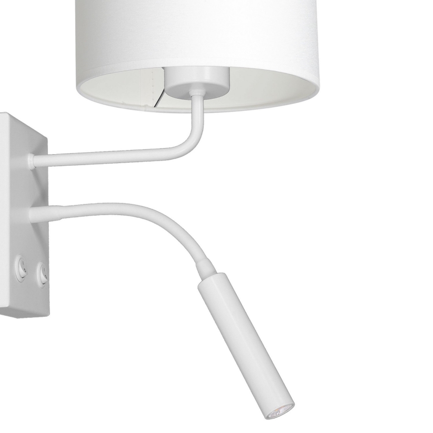 Seinävalaisin ARDEN 1xE27/60W+1xG9/8W/230V valkoinen