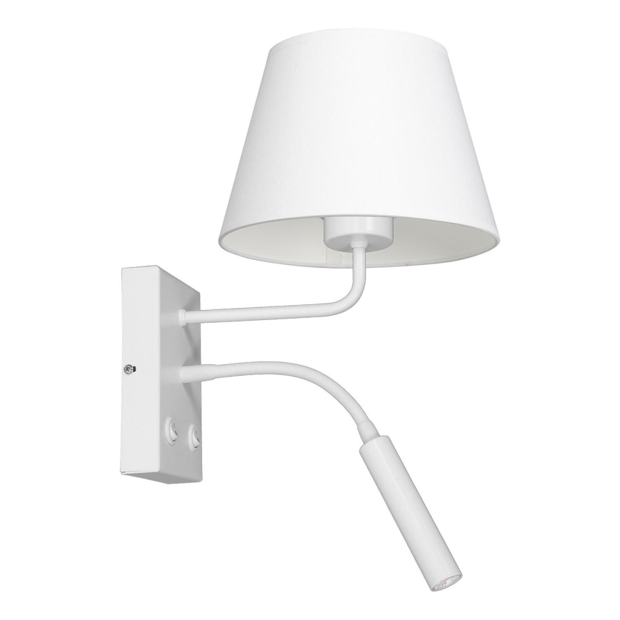 Seinävalaisin ARDEN 1xE27/60W+1xG9/8W/230V valkoinen