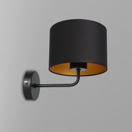 Seinävalaisin ARDEN 1xE27/60W/230V musta/kulta