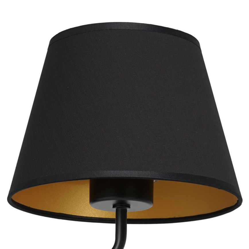 Seinävalaisin ARDEN 1xE27/60W/230V musta/kulta