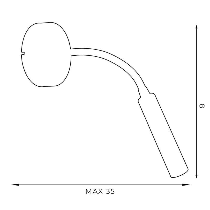 Seinävalaisin ARDEN 1xG9/8W/230V musta