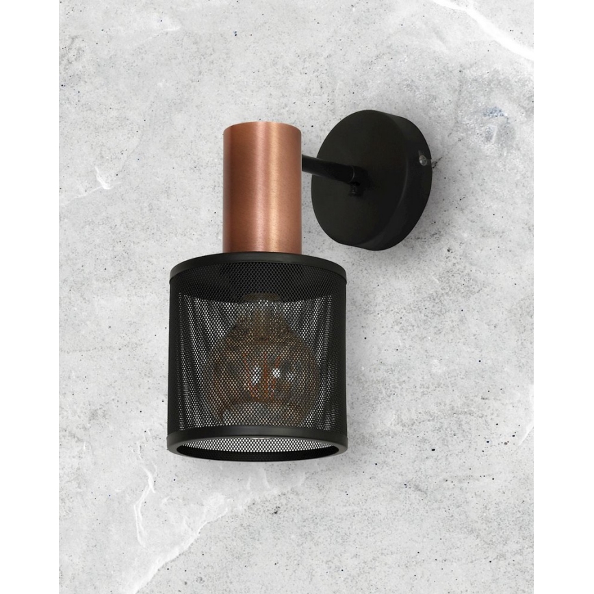 Seinävalaisin ARES BLACK 1xE27/60W/230V