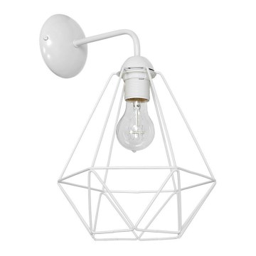 Seinävalaisin BASKET 1xE27/60W/230V valkoinen