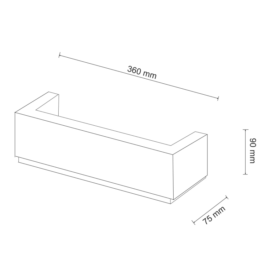 Seinävalaisin BRICK 2xE14/12W/230V muovit/valkoinen